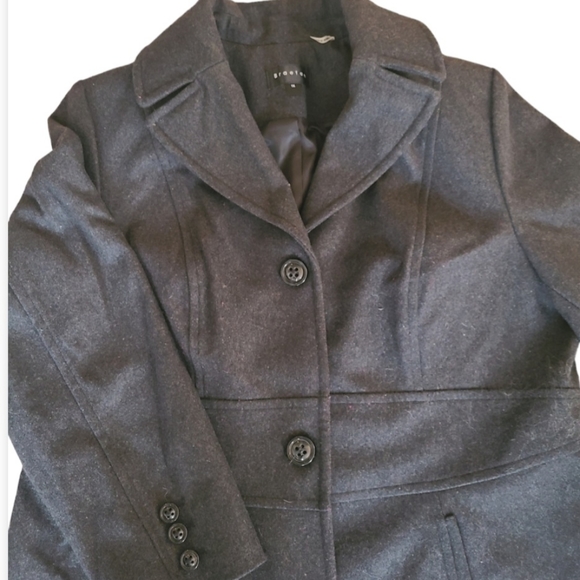 Braetan wool blend coat jacket charcoal grey - Picture 2 of 4
